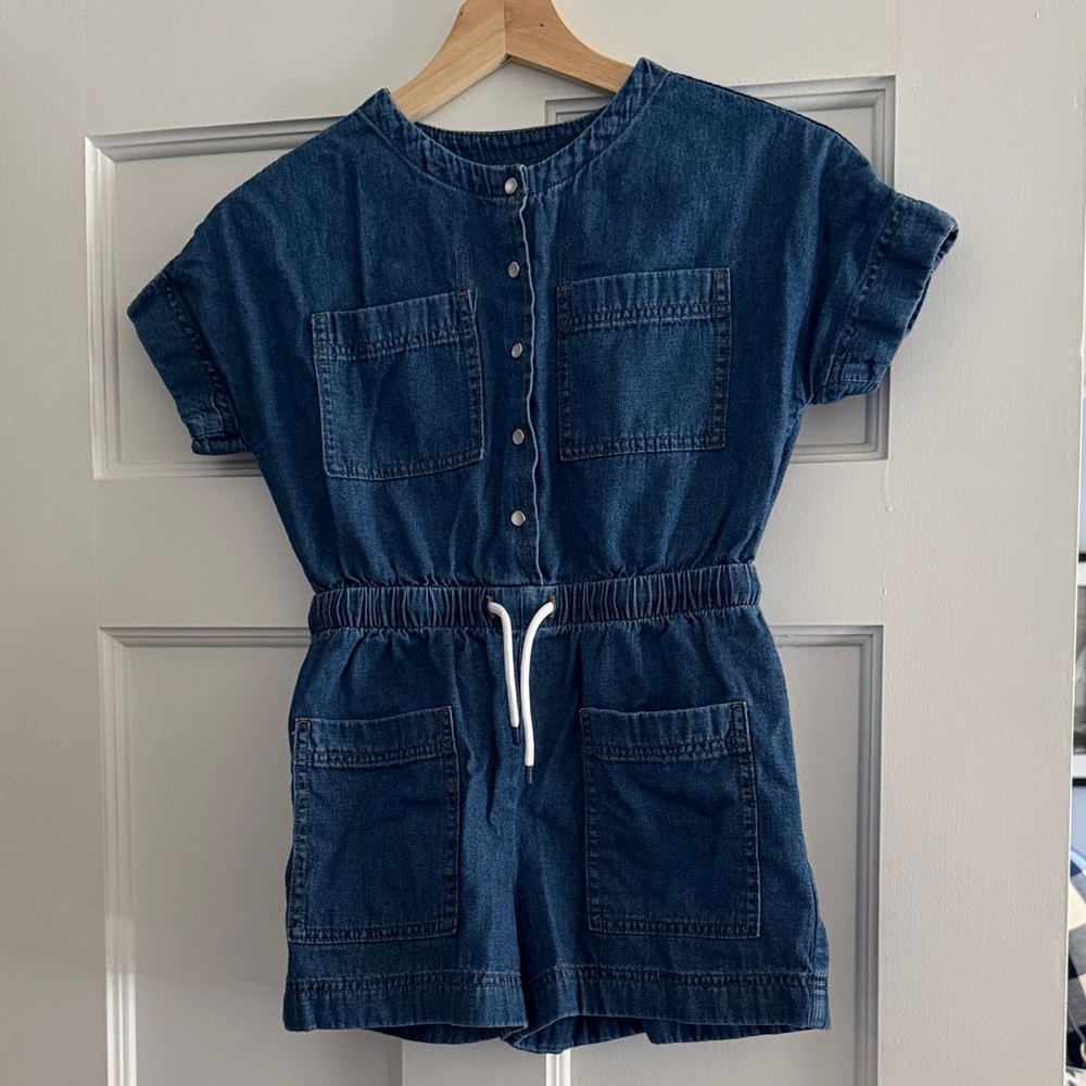J. Crew Kids Blue Denim Romper